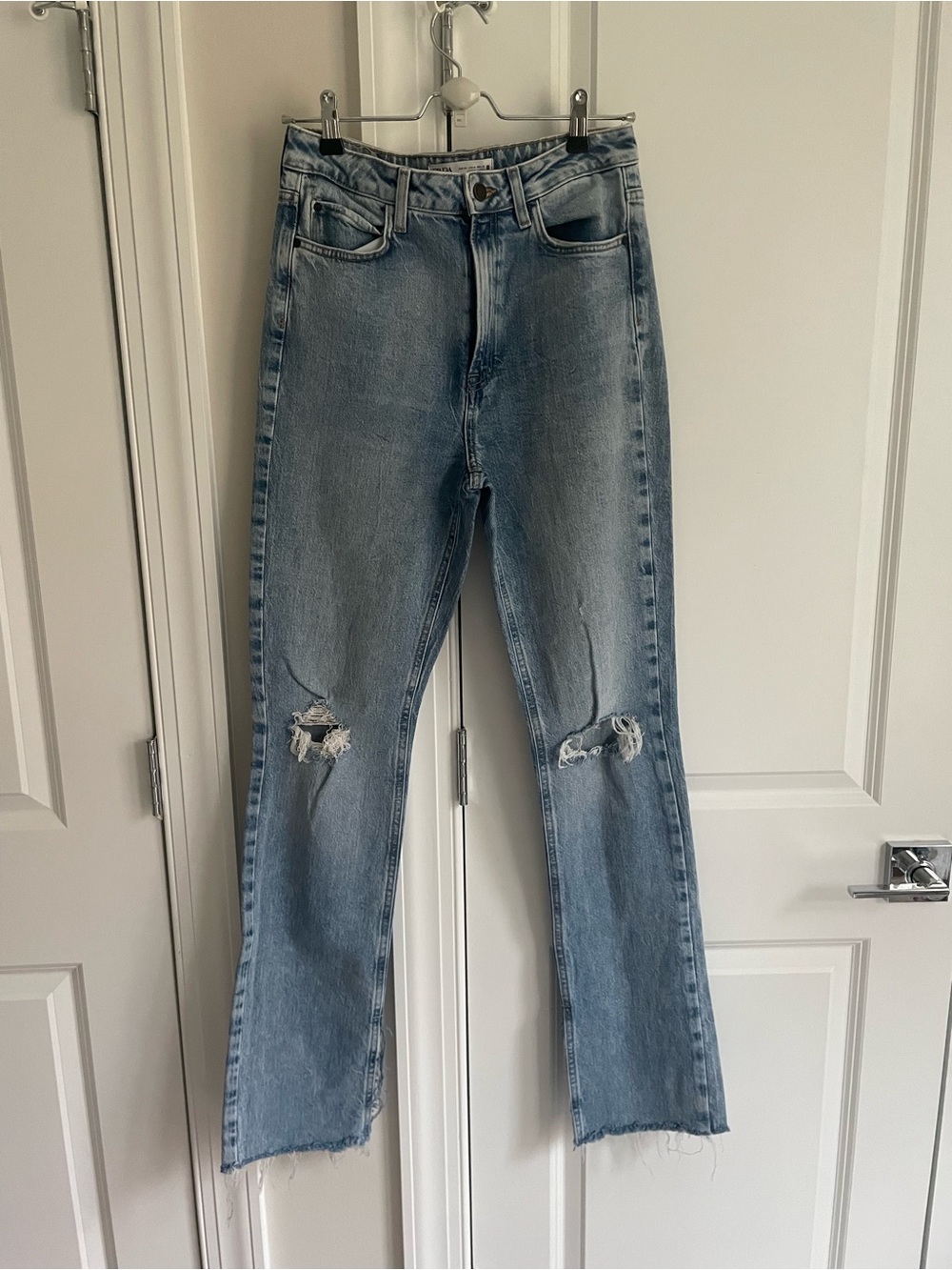 Zara High Rise Split Hem Bootcut Jeans